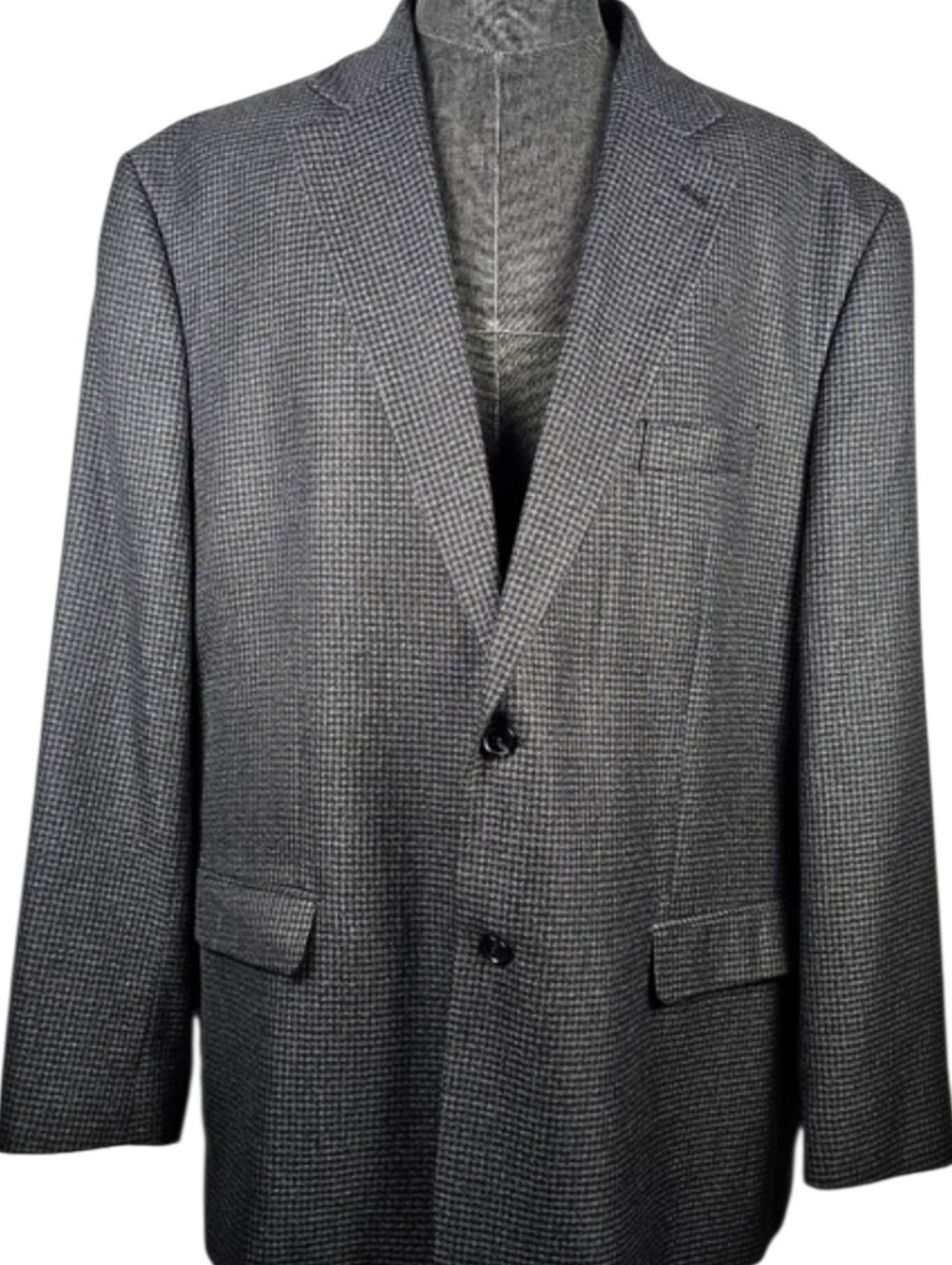 Oak Hill Men's Paisley Jaquard Lined Houndstooth Single Breasted Blazer Size 2XL